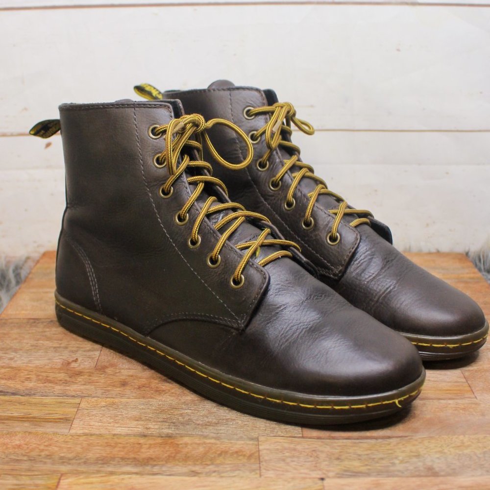Dr. Martens Size 11 Brown Leyton Boots Brown Sneaker Lace Up Shoes Docs